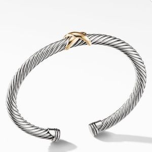 David Yurman X bracelet with 14K gold